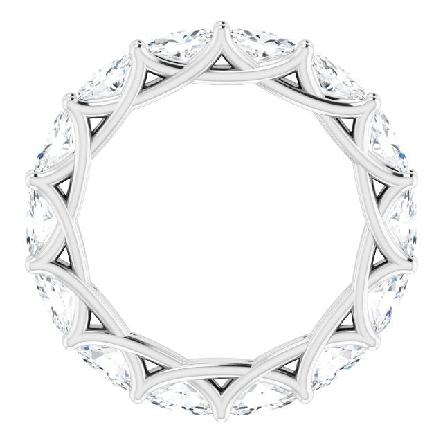 2.94 ct. Oval Diamond Trellis Eternity Band-VIRABYANI